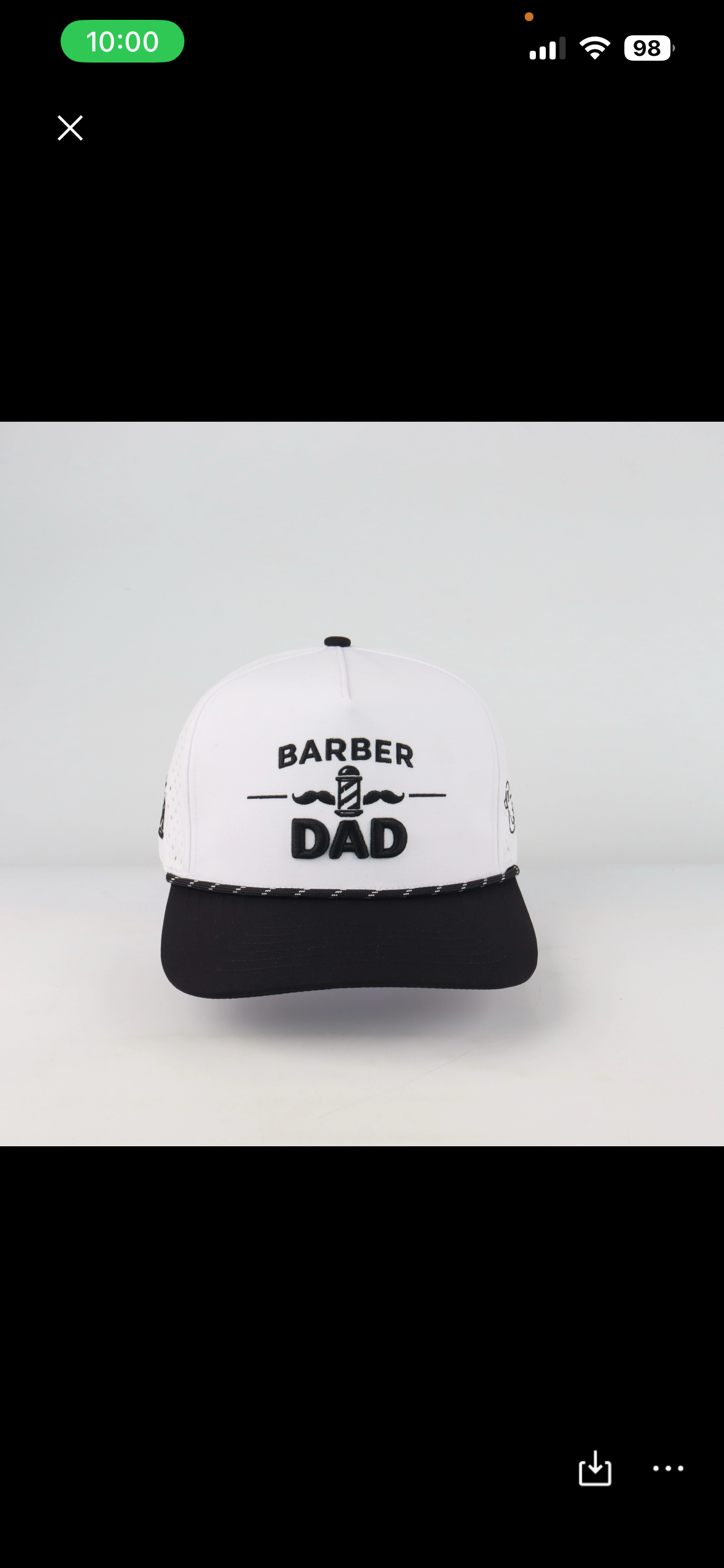 White BarberDad Hat