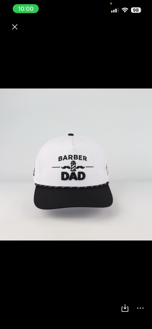 White BarberDad Hat