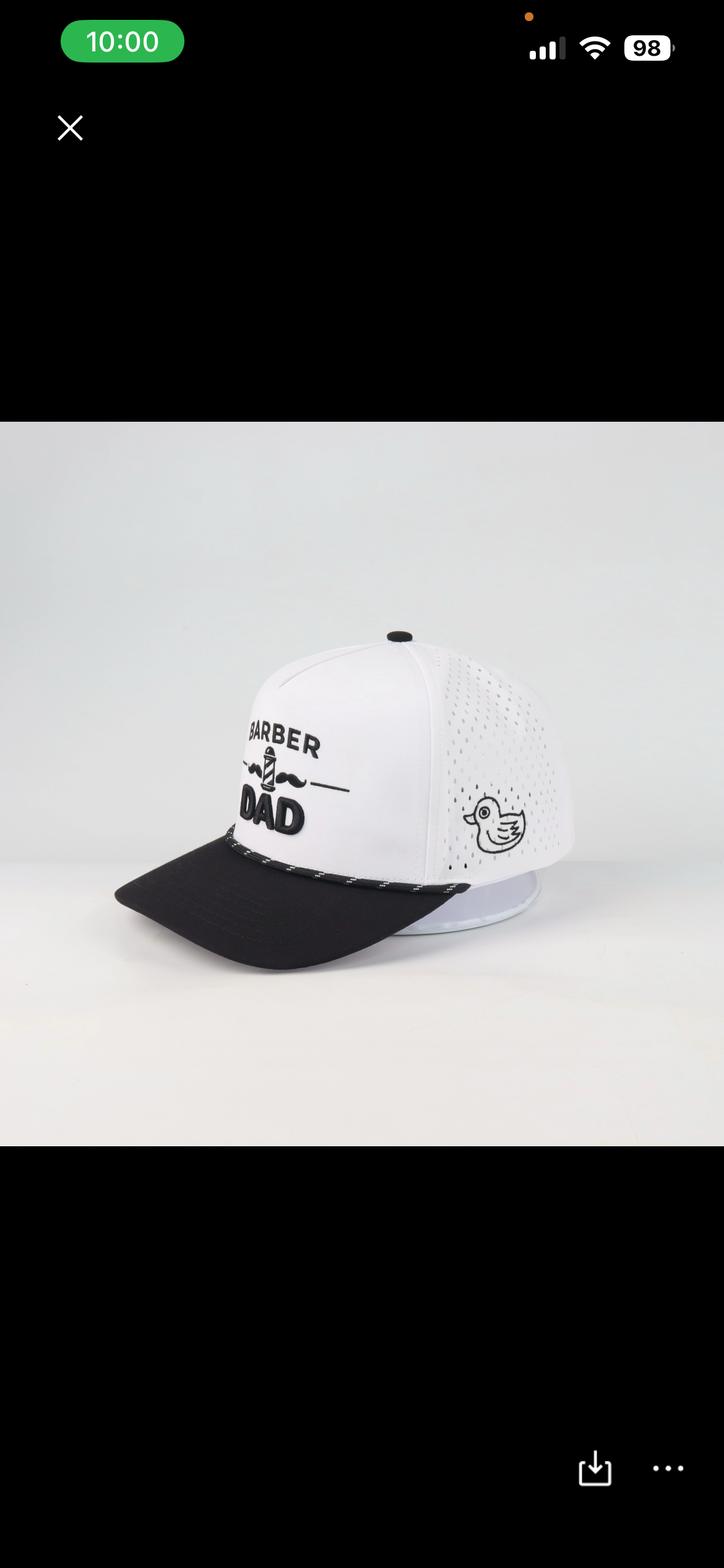 White BarberDad Hat